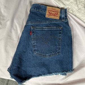 Levi 501 high waisted shorts